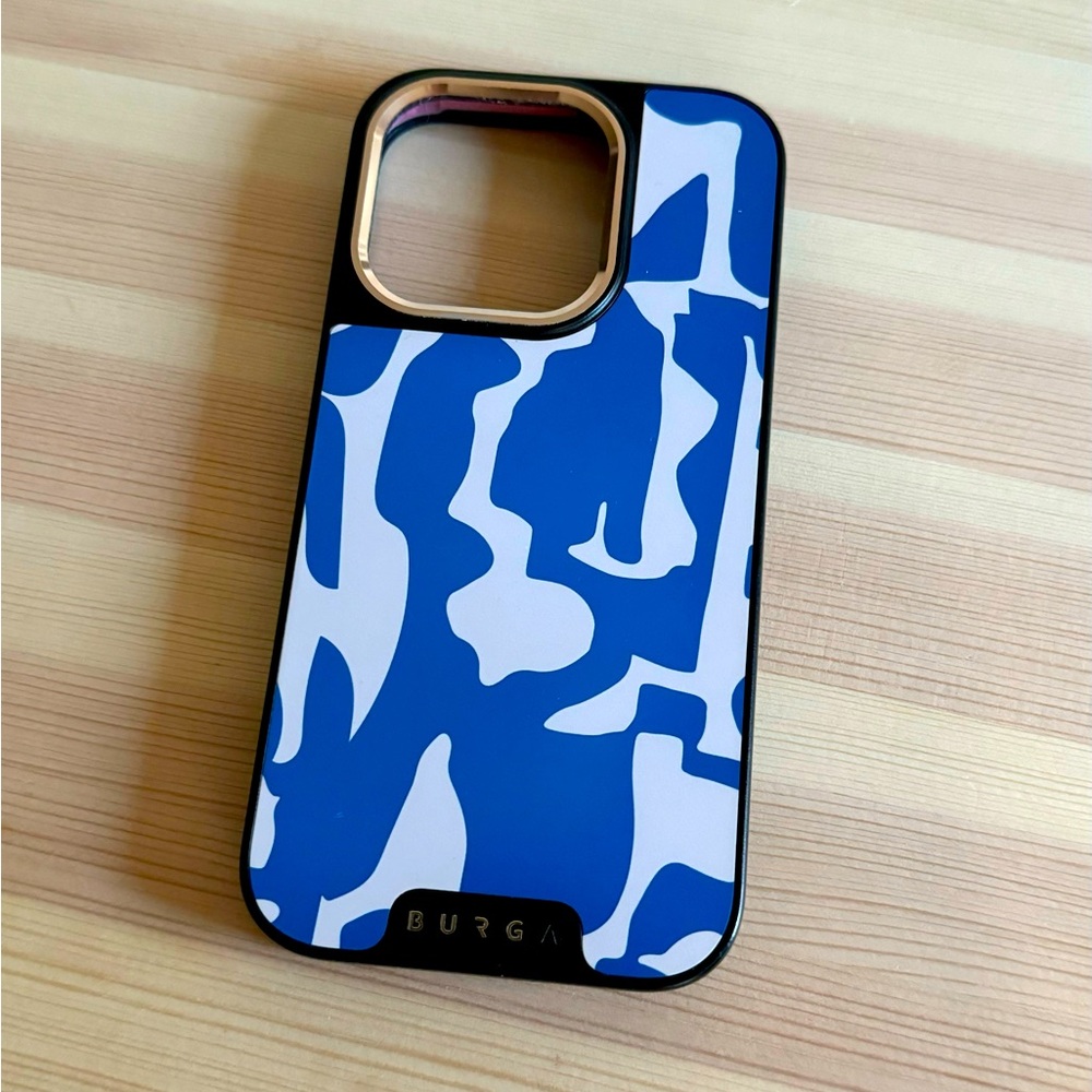 Burga iPhone 15 Pro Elite Case - Mirage print with Gold